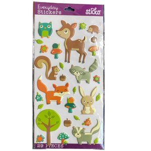 Sticko Woodland Animals Dimensional Stickers NIP